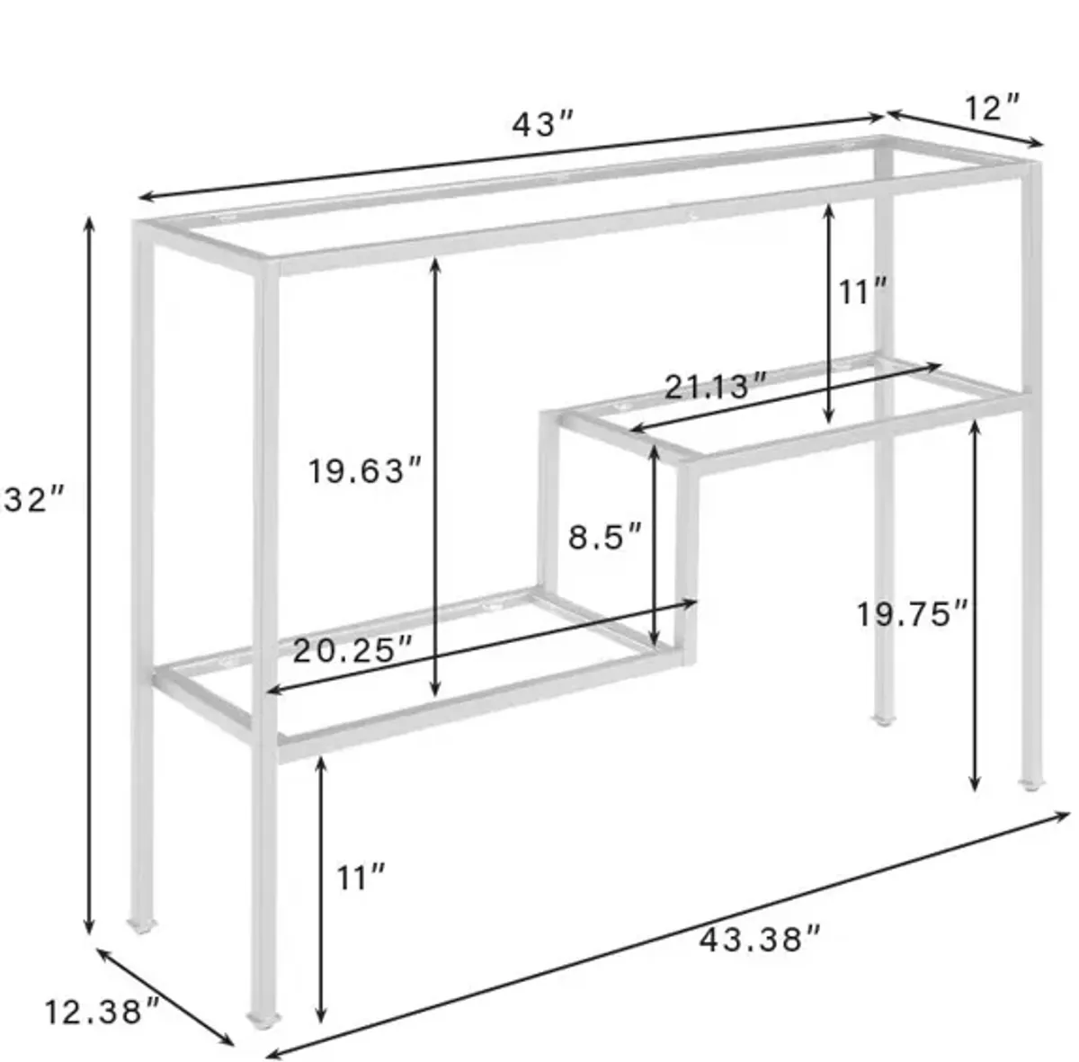 Sloane Console Table Matte Black