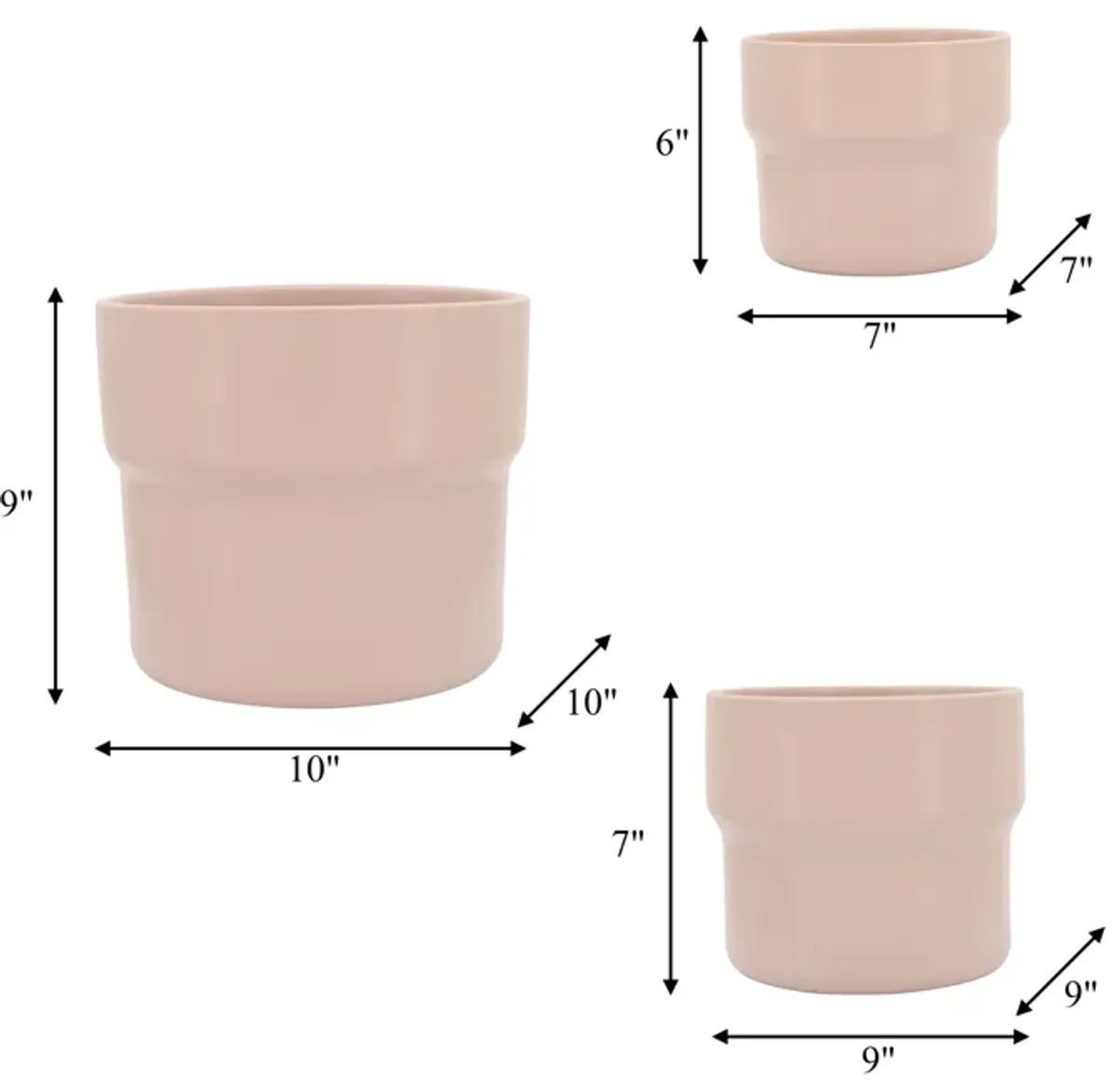 Cer, Mushroom Planters, Blush