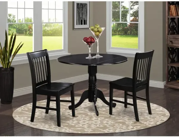 3 Pc small Kitchen Table and Chairs set-Kitchen Table plus 2 dinette Chairs