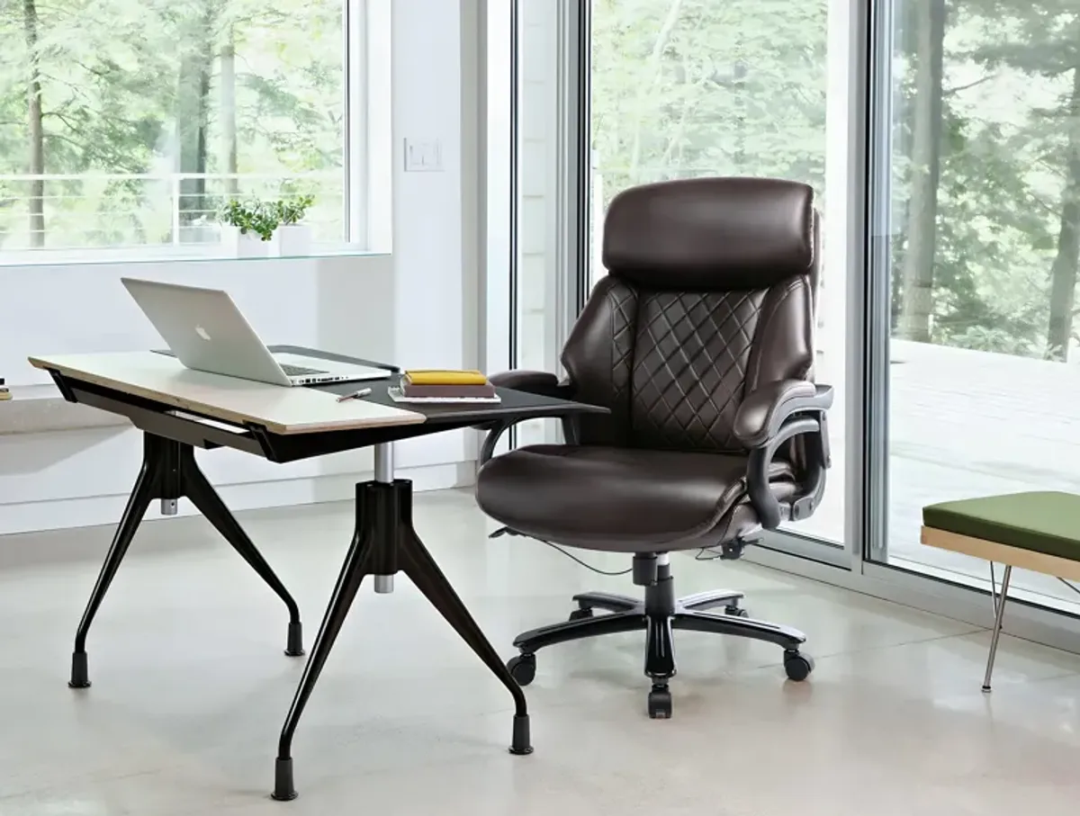 Big and Tall Executive Office Chair, High Back Computer Desk Chair With Extra Wide Seat, 400lbs