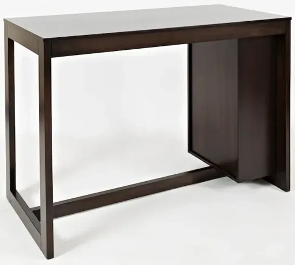 Jofran Tribeca Counter Height 48 Contemporary Dining Table with Built-In Shelving