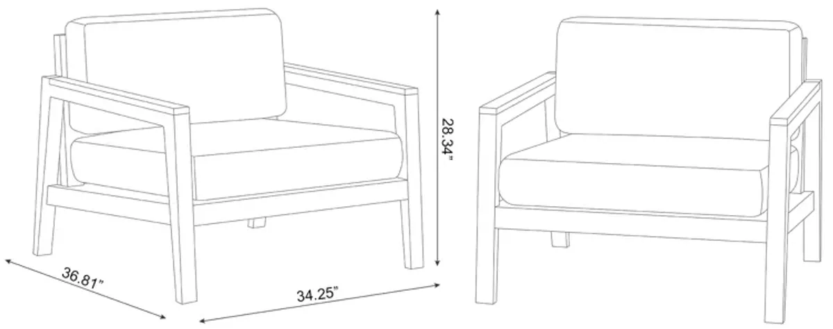 Rhodes Chat Chair - Teak (Set of 2)