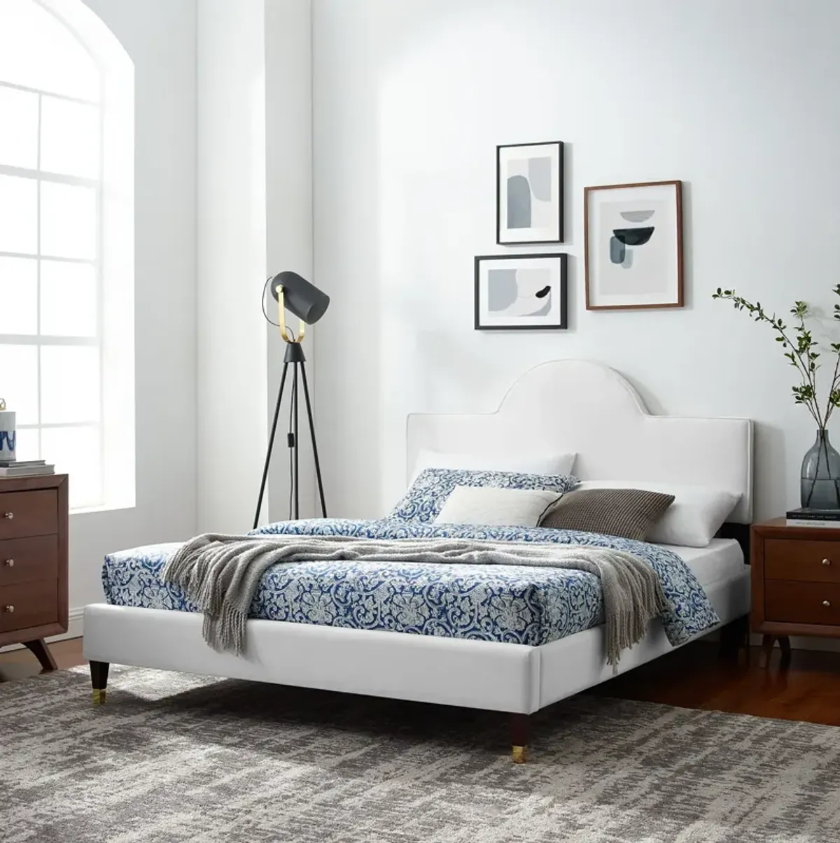 Aurora Performance Velvet King Bed