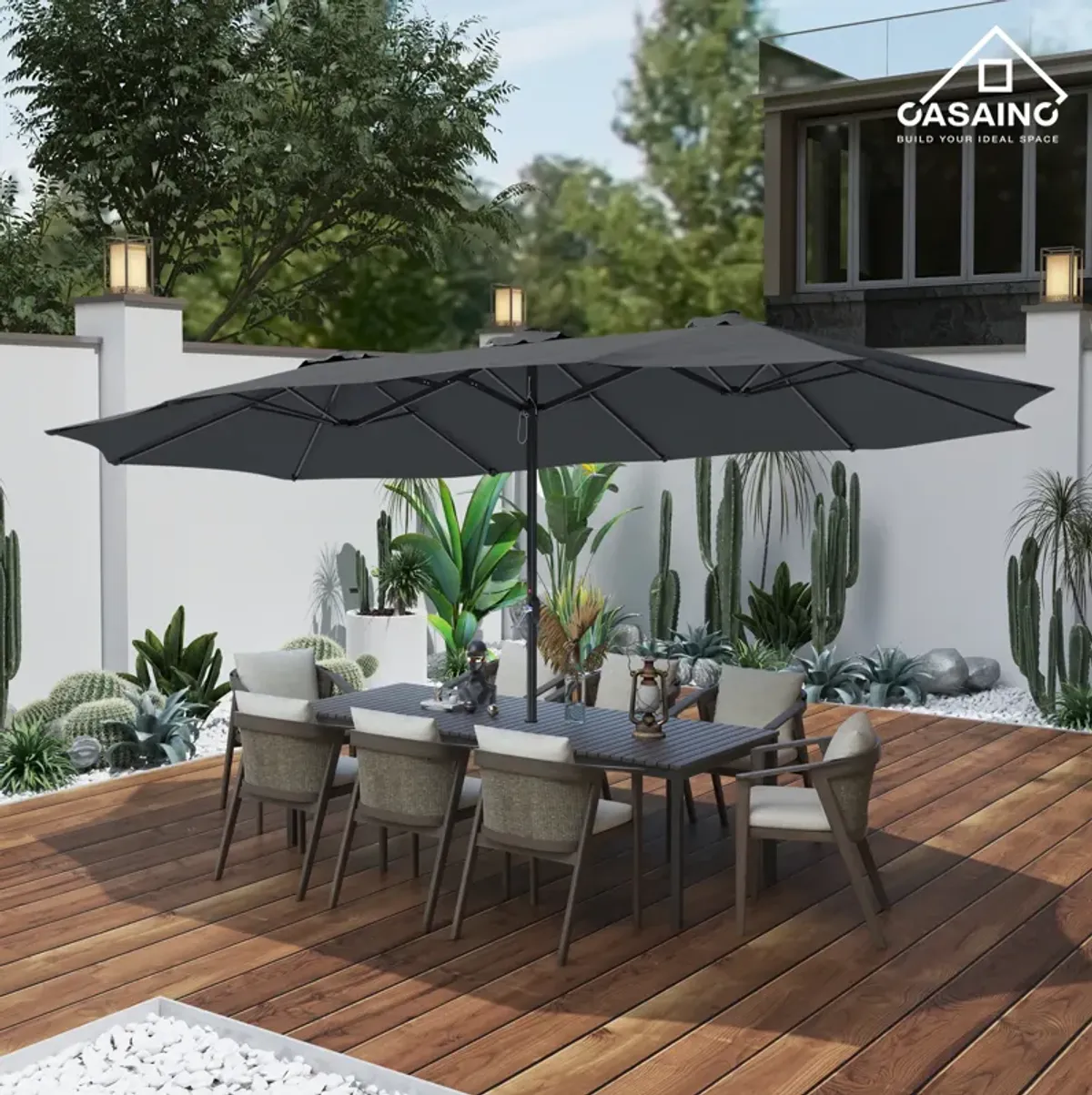 15ft Patio Maket Umbrella with base