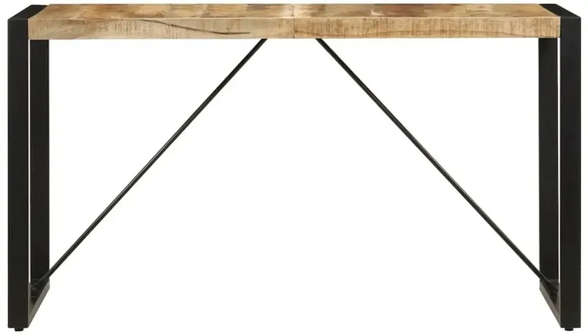 vidaXL Dining Table 55.1"x27.6"x29.5" Solid Mango Wood, 247420