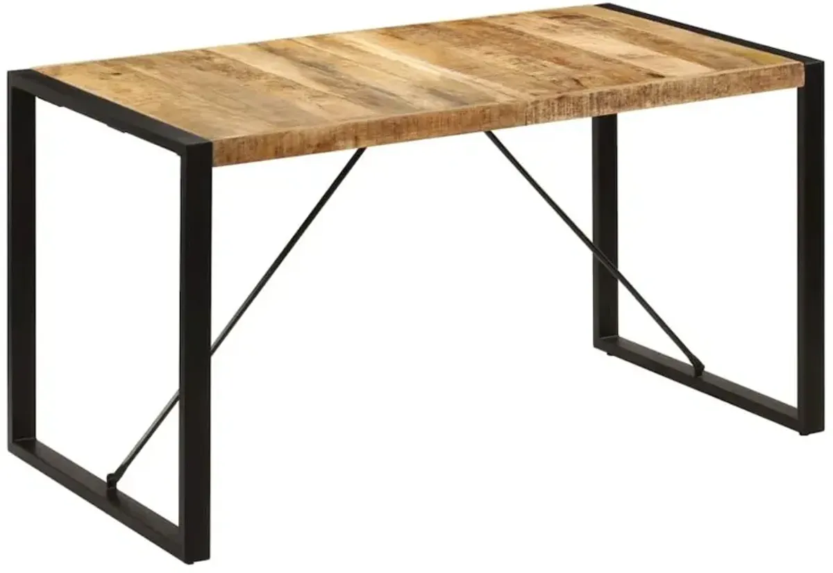 vidaXL Dining Table 55.1"x27.6"x29.5" Solid Mango Wood, 247420