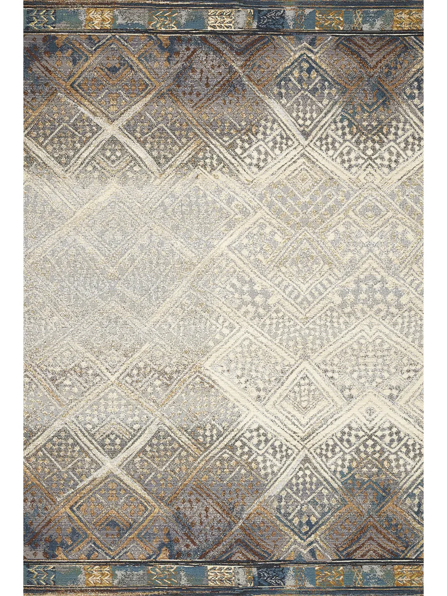 Mika Ivory/Mediterranean 10'6" x 13'9" Rug