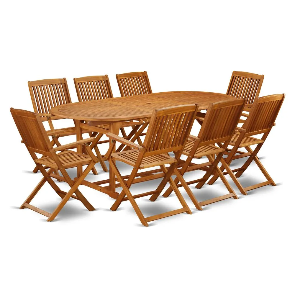 Wooden Patio Set Natural Oil