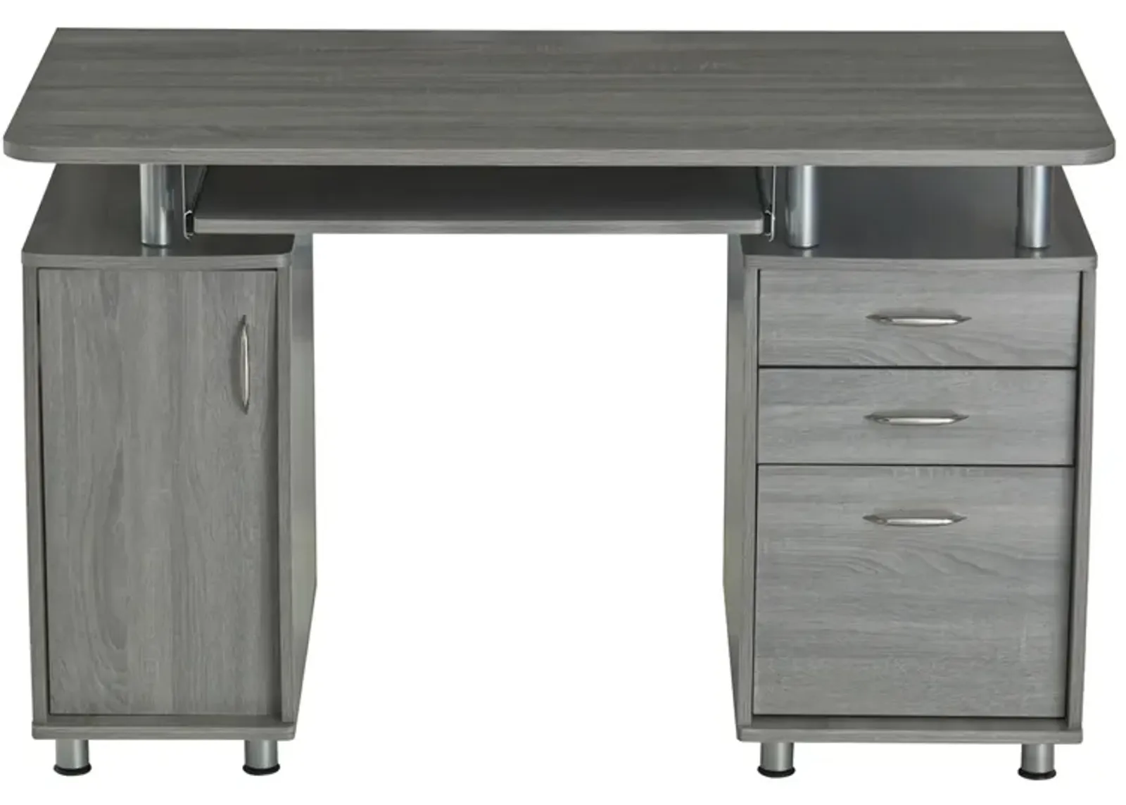 Complete Workstation Computer Desk with Storage, Grey