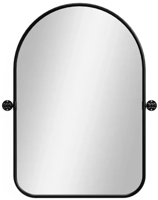 24*36 Arched Metal Gold Framed Wall Mirror Round Corner Bathroom Vanity Mirror(Set Of 2)