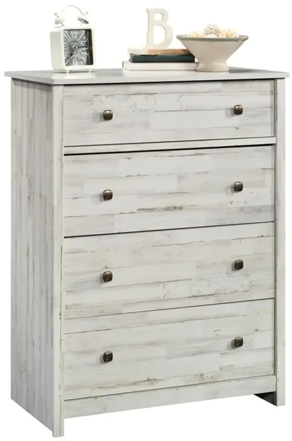 Sauder River Ranch 4-Drawer Chest White Plank