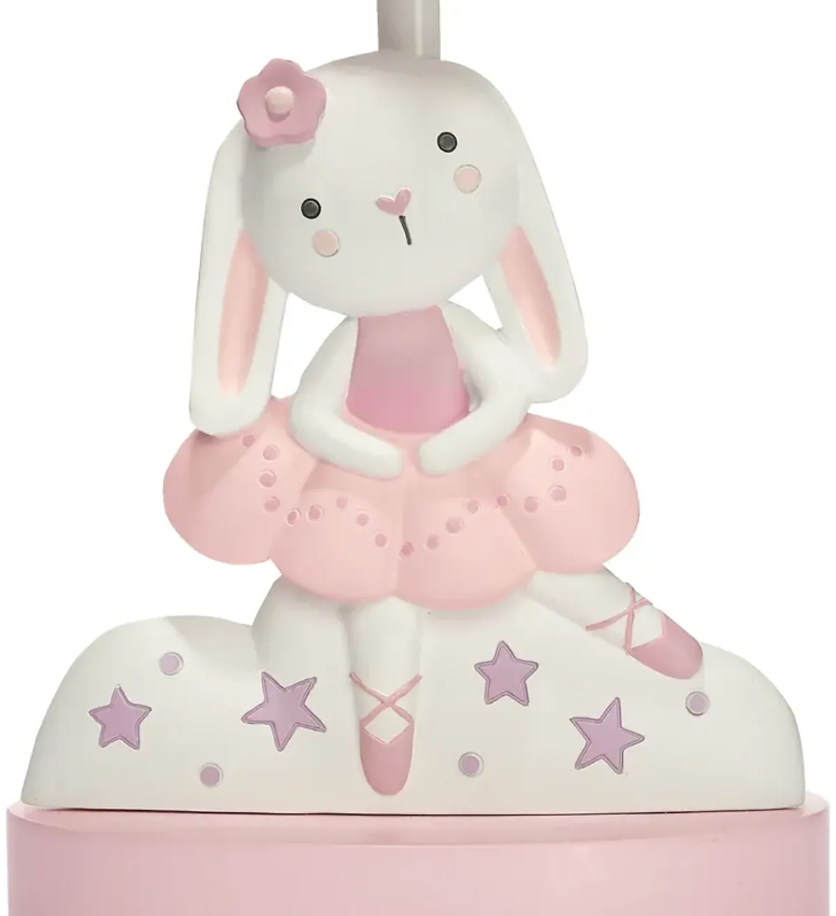 Bedtime Originals Tiny Dancer Bunny & Stars Pink Nursery Lamp with Shade & Bulb