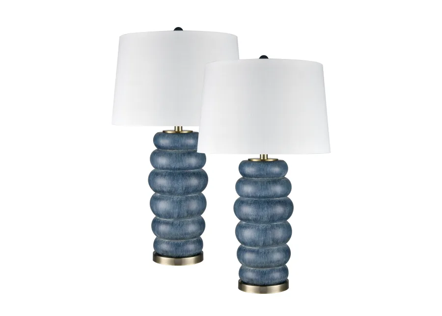 Barden Blue Table Lamp Set