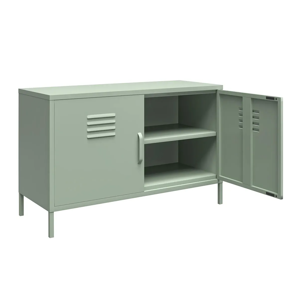 RealRooms Shadwick 2-Door Wide Metal Locker Accent Storage Cabinet