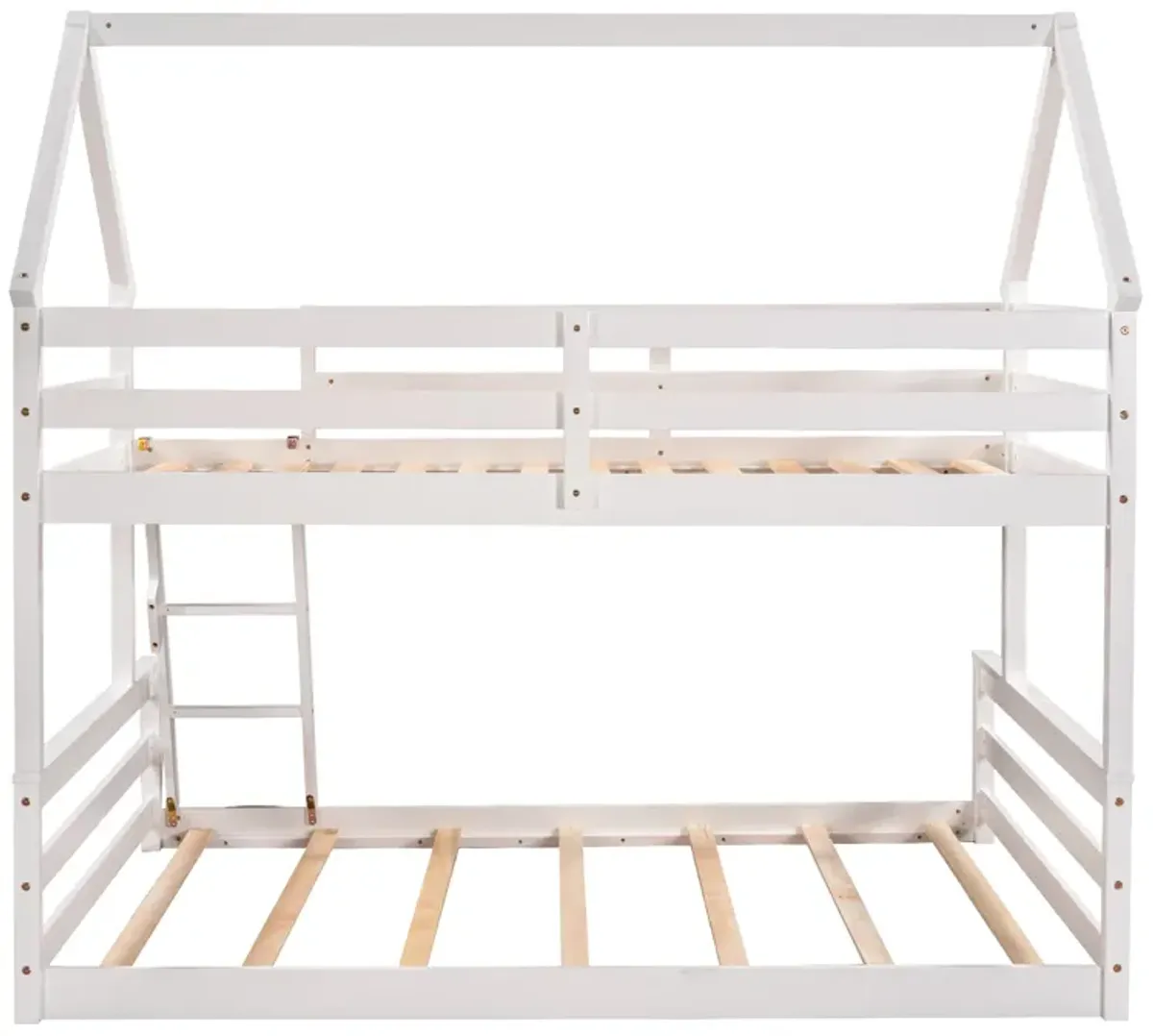 Merax House Bunk Bed with Built-in Ladder