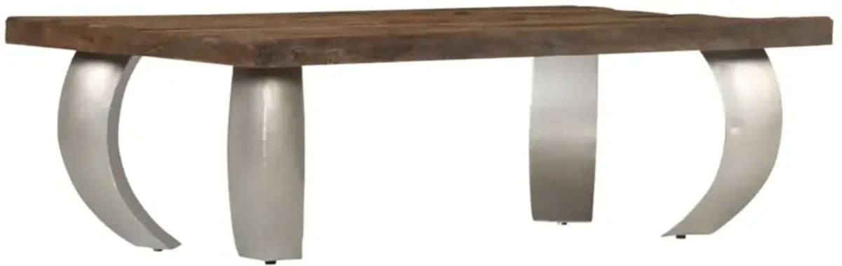 vidaXL Opium Coffee Table Reclaimed Wood and Steel 43.3"x23.6"x13.8"