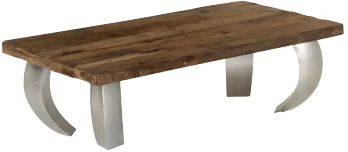 vidaXL Opium Coffee Table Reclaimed Wood and Steel 43.3"x23.6"x13.8"