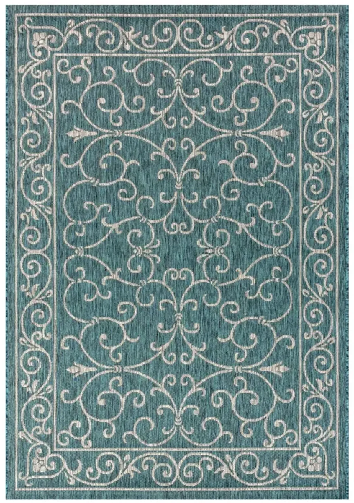 Charleston Vintage Filigree Textured Weave Indoor/Outdoor Area Rug