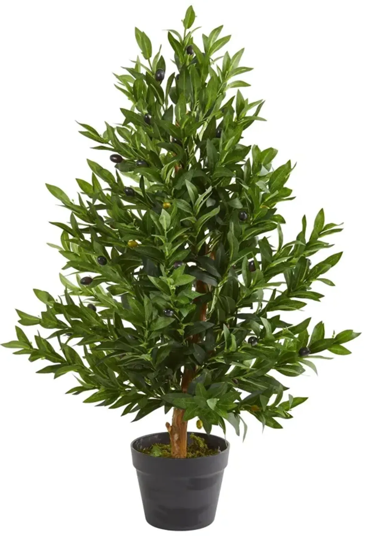 Nearly Natural 35-in Olive Cone Topiary Tree UV Resistant (Indoor/Outdoor)
