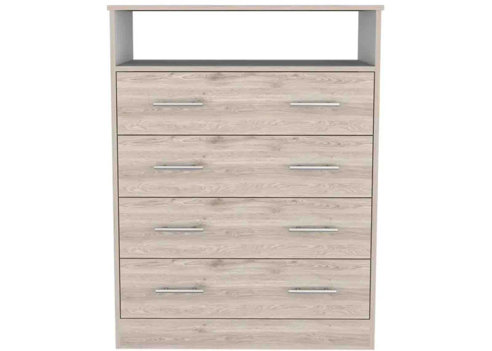 Four Drawer Dresser Wuju, Bedroom, Light Gray / White