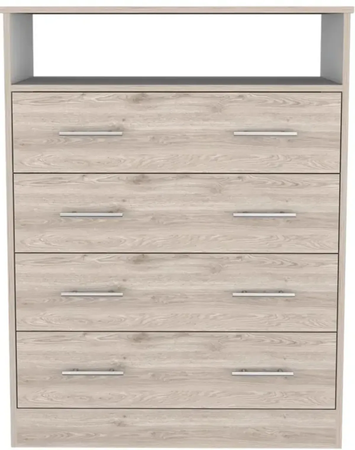 Four Drawer Dresser Wuju, Bedroom, Light Gray / White