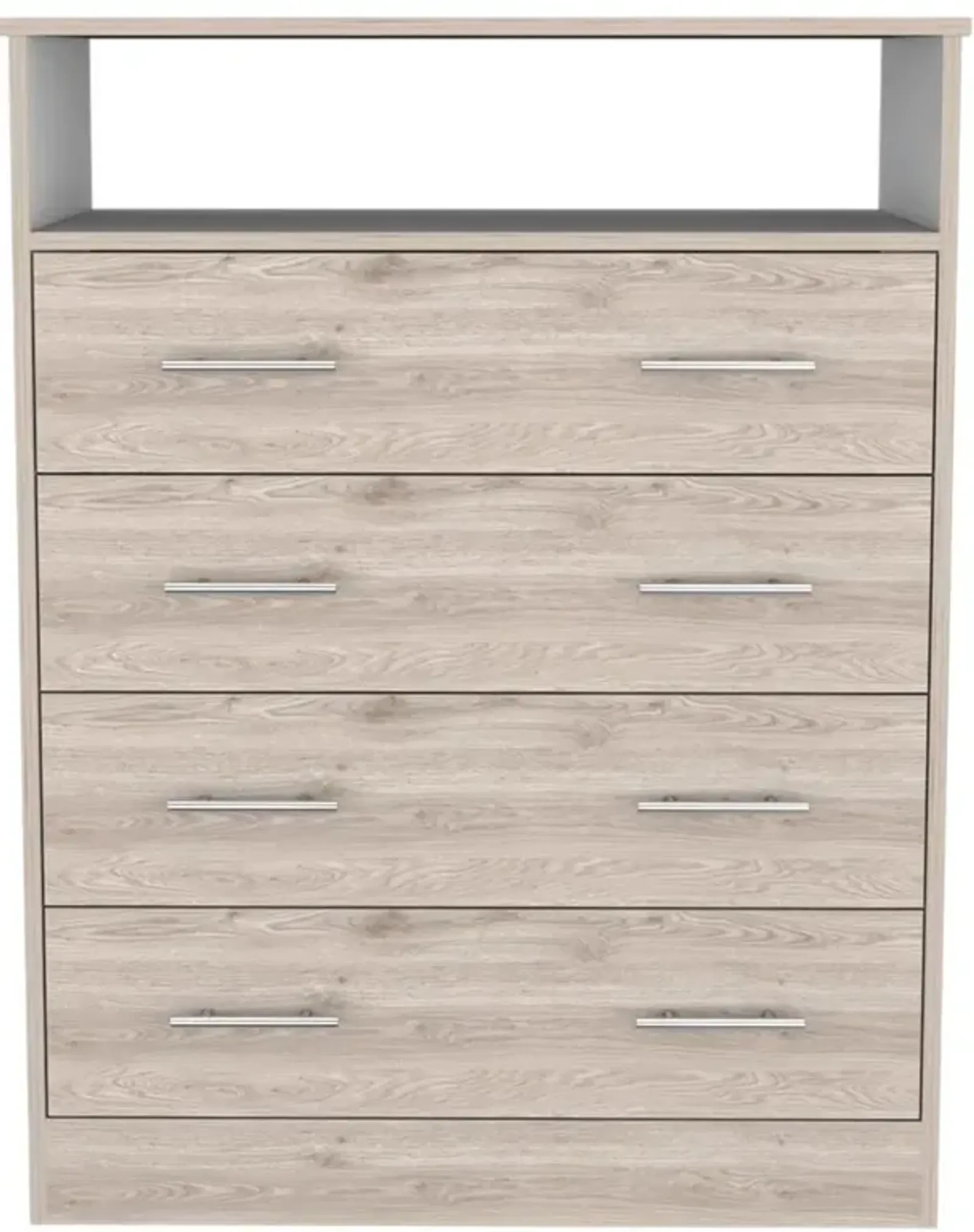 Four Drawer Dresser Wuju, Bedroom, Light Gray / White