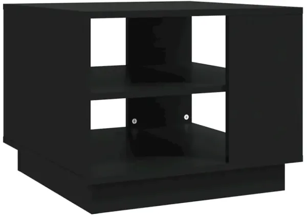Coffee Table Black 21.7"x21.7"x16.9" Engineered Wood