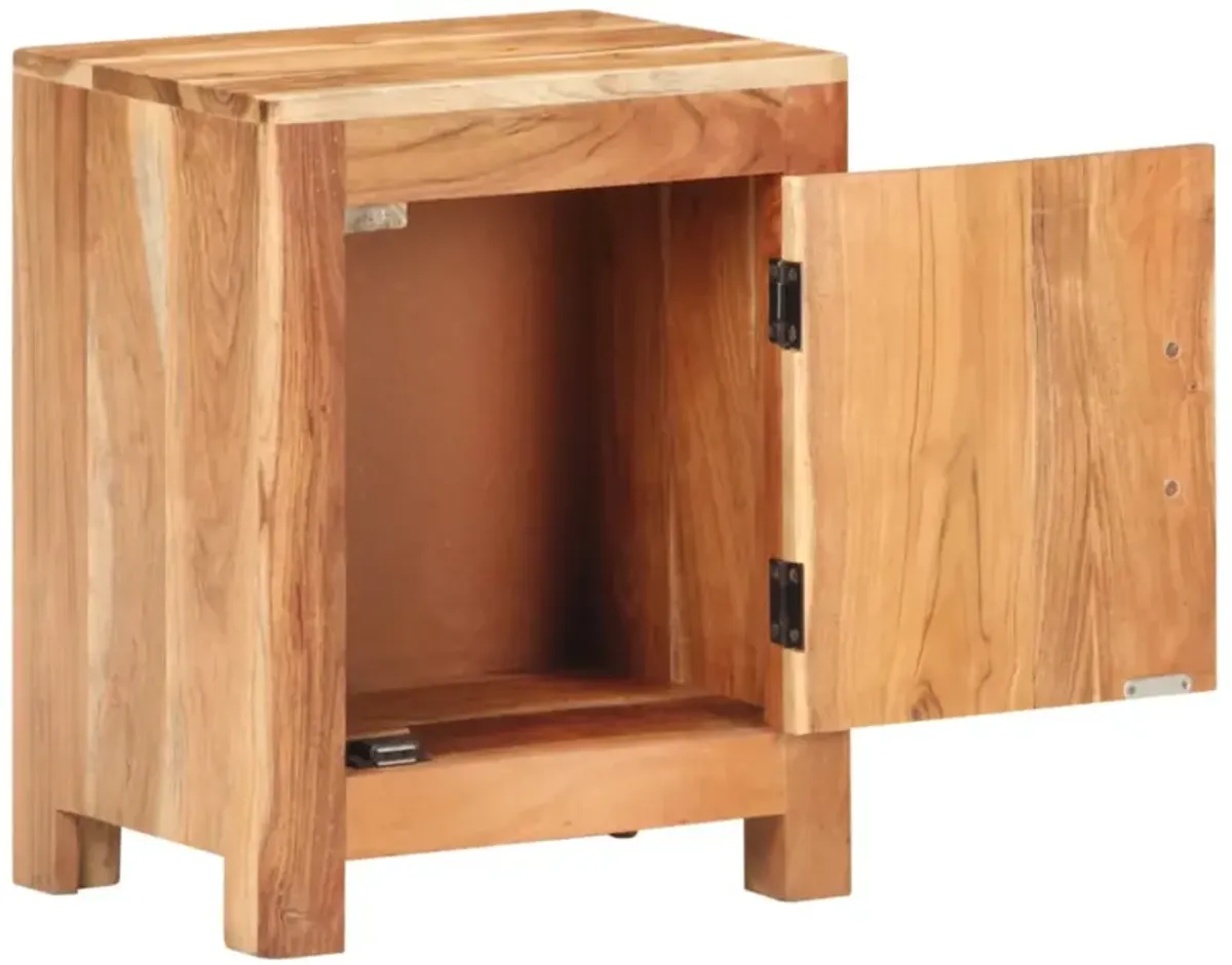 vidaXL Bedside Cabinet 15.7"x11.8"x19.7" Solid Acacia Wood