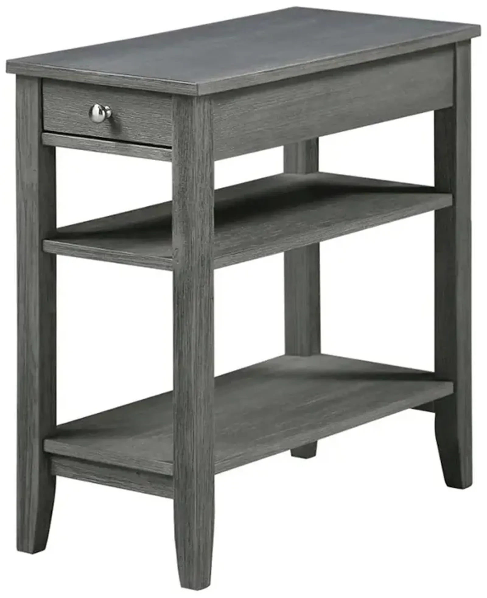 Convenience Concepts American Heritage 1 Drawer Chairside End Table with Shelves