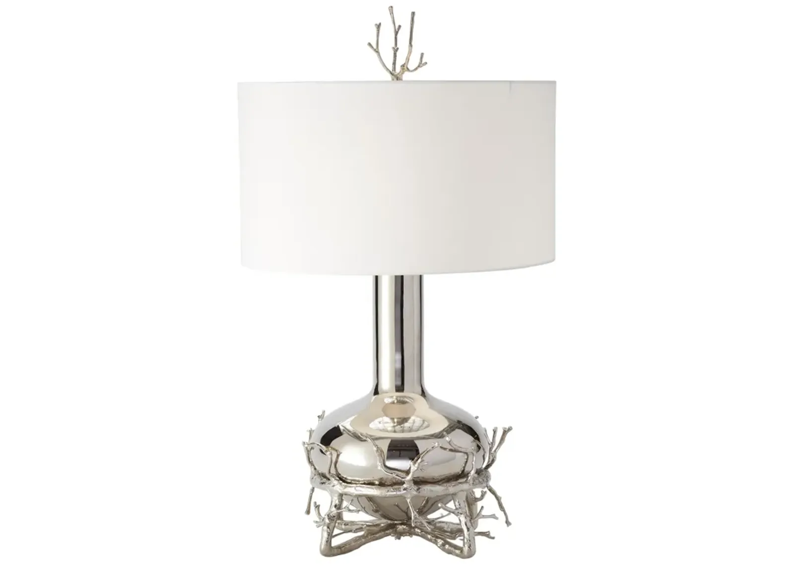 Fat Silver Twig Table Lamp