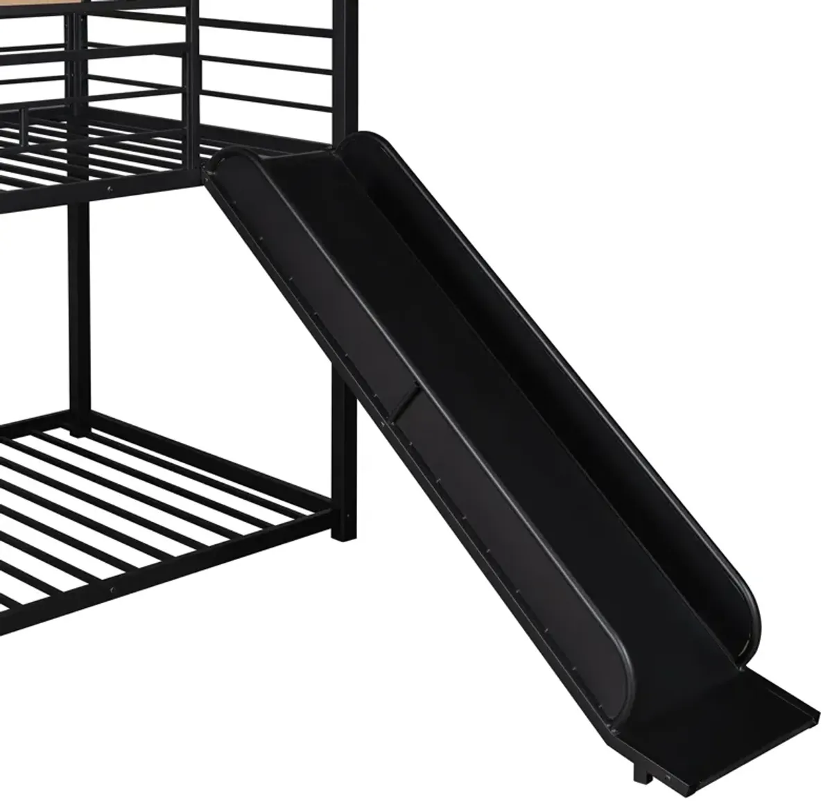 Merax Metal Bunk Bed House Bed With Slide