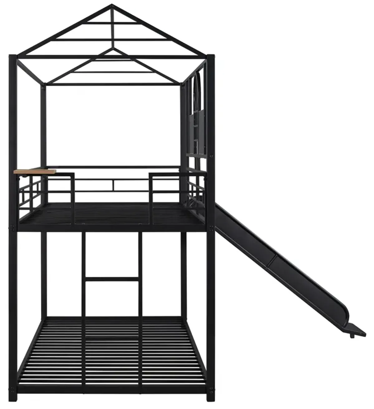 Merax Metal Bunk Bed House Bed With Slide