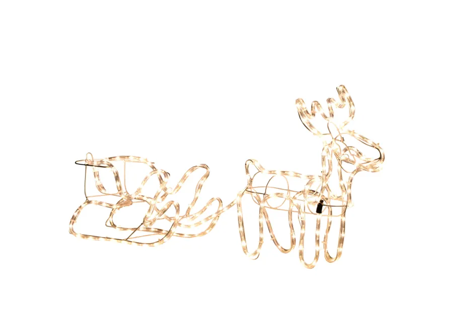 35" Christmas Pre-Lit LED Display Outdoor Reindeer Holiday Yard Lawn Decoration