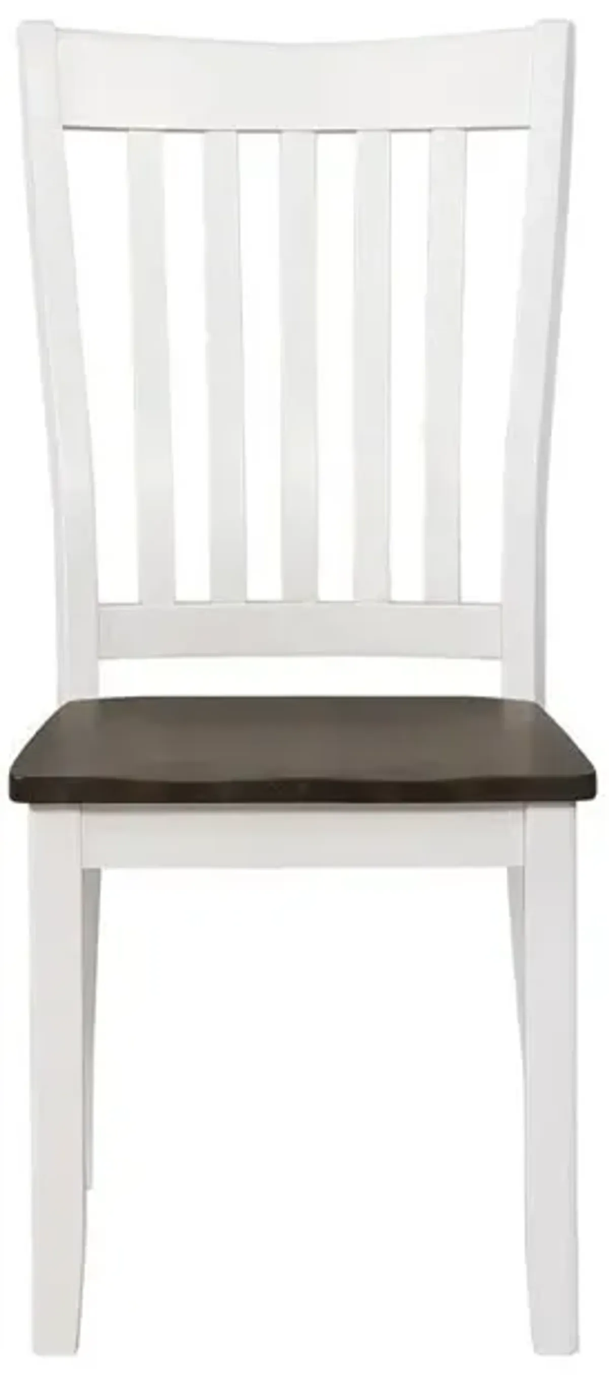 Kingman Slat Back Dining Chairs Espresso and White (Set of 2)