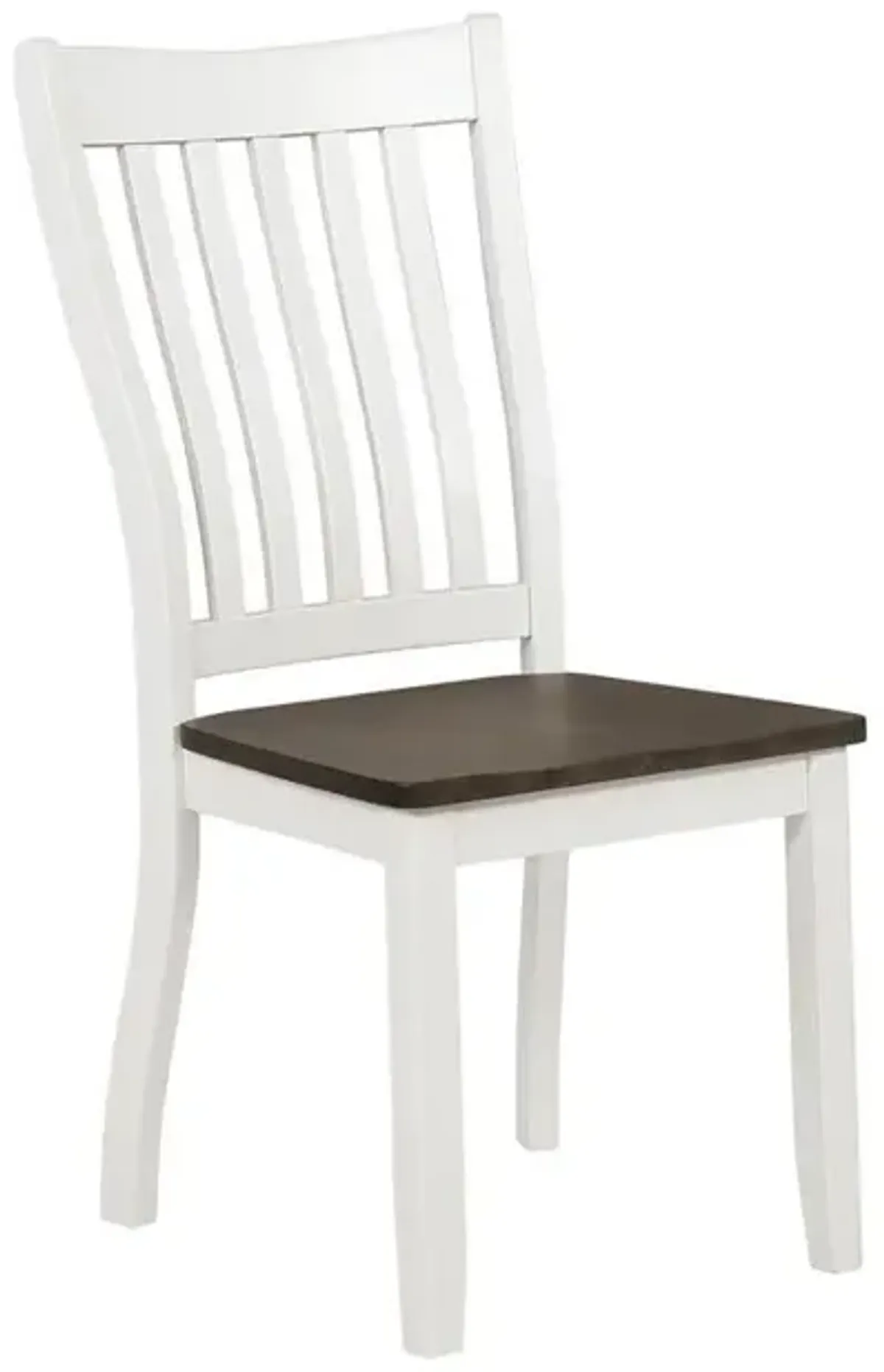 Kingman Slat Back Dining Chairs Espresso and White (Set of 2)