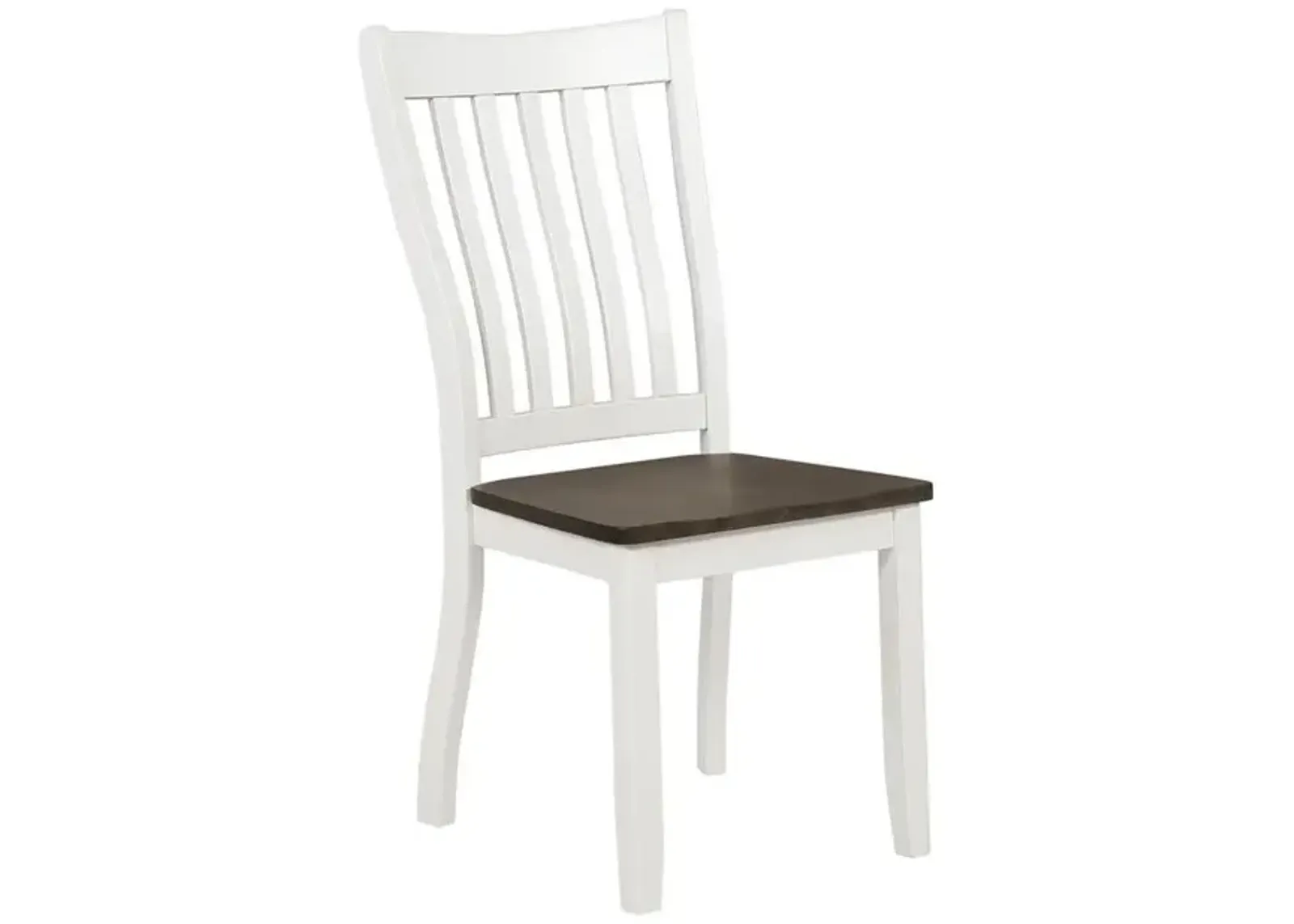 Kingman Slat Back Dining Chairs Espresso and White (Set of 2)