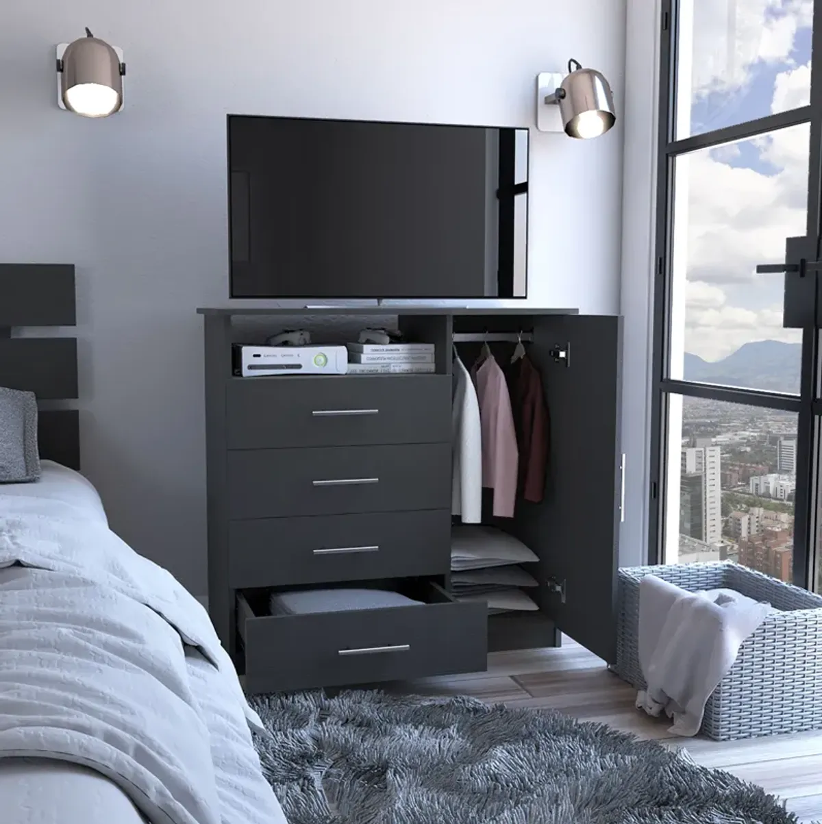 Dresser Beaufort, Bedroom, Black