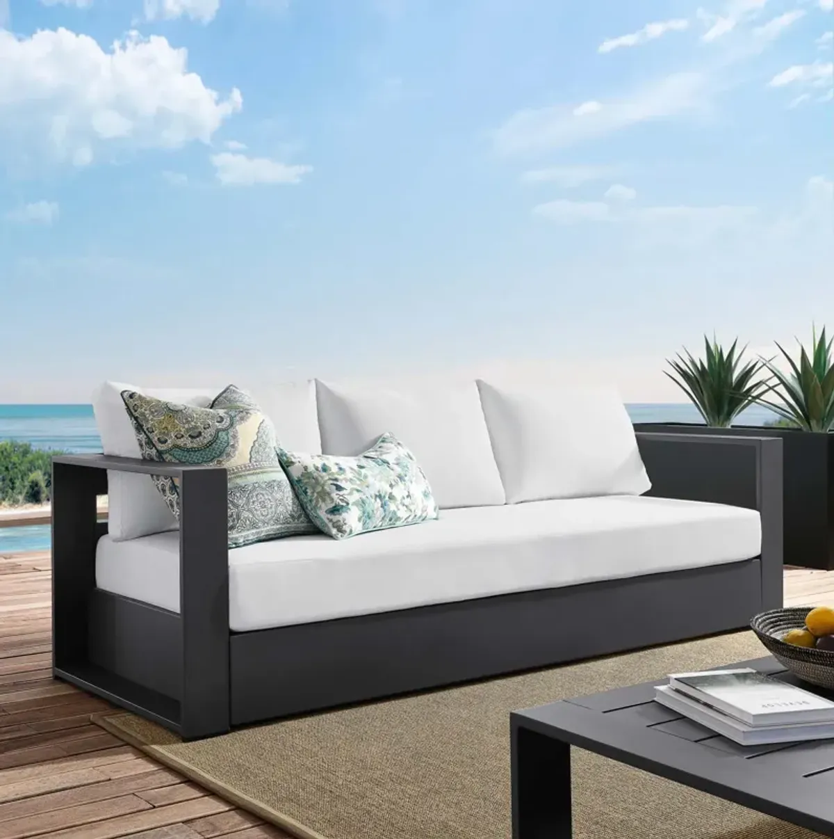 Modway - Tahoe Outdoor Patio Powder-Coated Aluminum Sofa