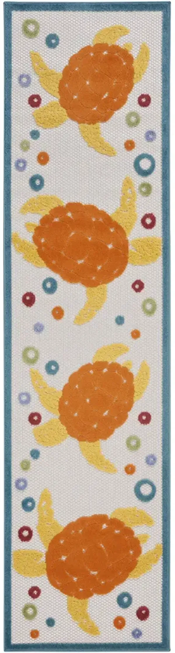 Aloha ALH27 Teal/Multicolor 2'3" x 8' Rug