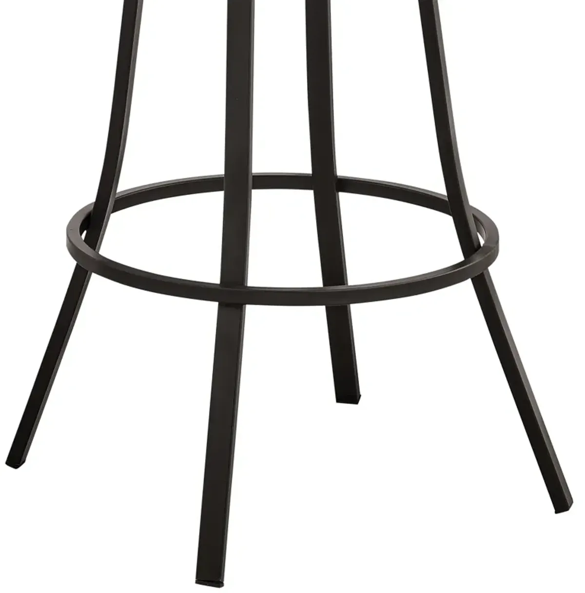 Palmdale  Swivel Slate Grey Faux Leather and Black Metal Bar Stool