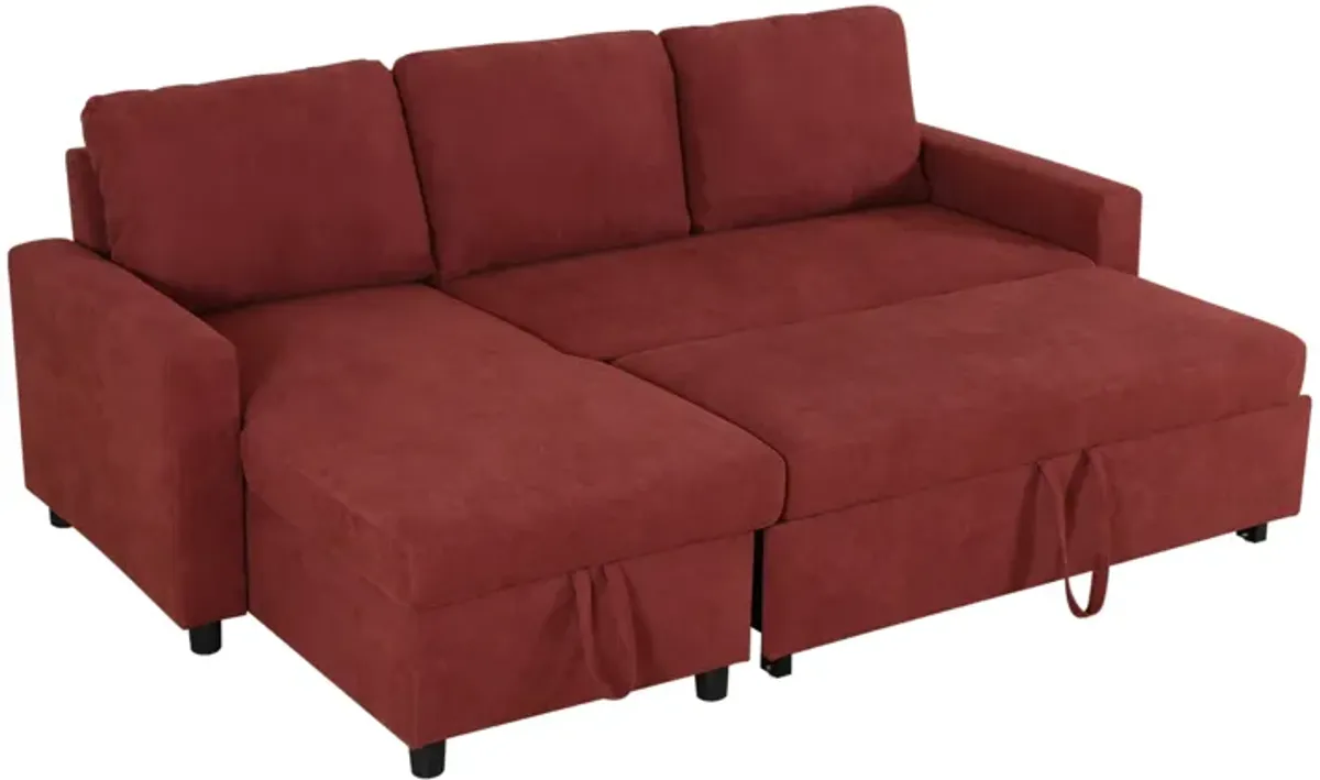 83.6 in. Polyester Full Size Sofa Bed with Storage