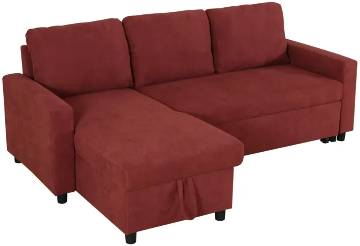 83.6 in. Polyester Full Size Sofa Bed with Storage