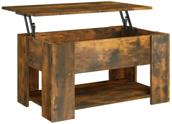 vidaXL Coffee Table Smoked Oak 31.1"x19.3"x16.1" Engineered Wood