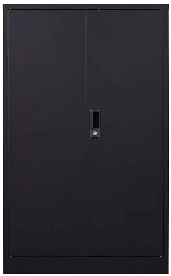 Lockable Metal Storage Cabinet with Adjustable Shelf