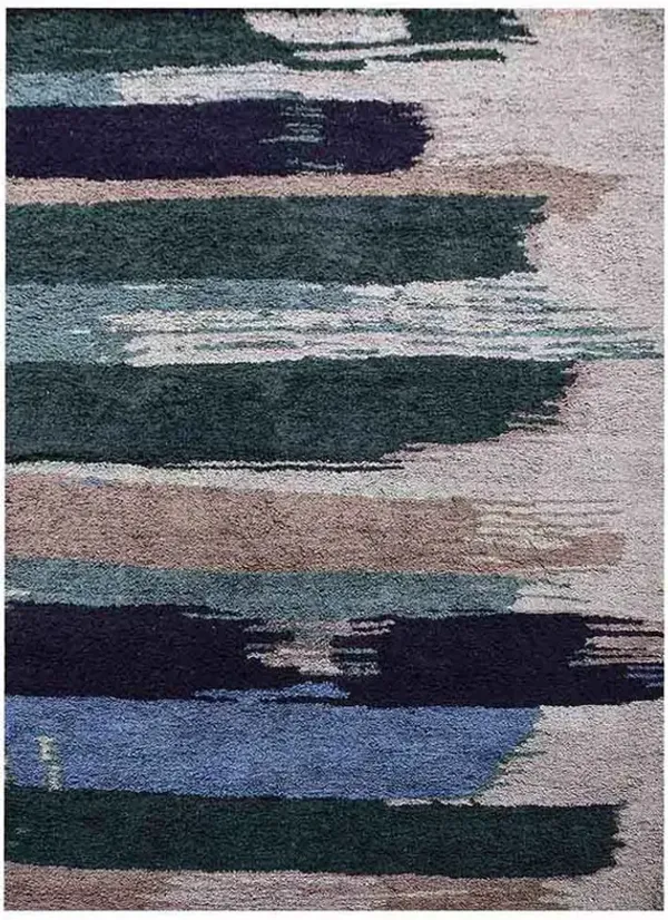 Rugsotic Carpets Hand Knotted Silk 5'x8' Area Rug Abstract Multicolor NS1215