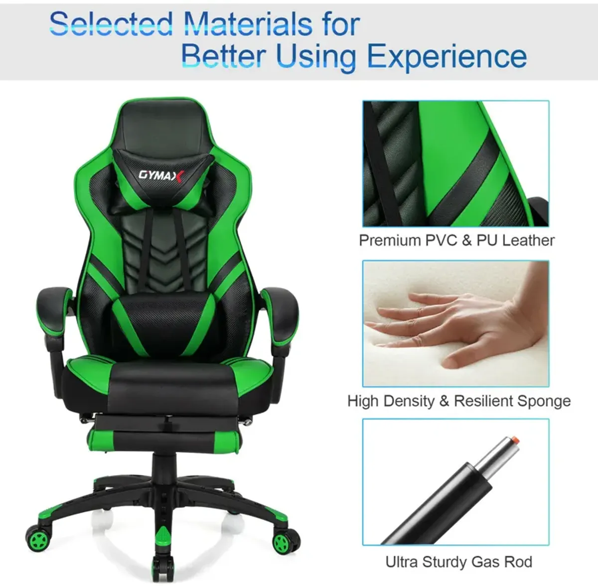 Costway Office Computer Desk Chair Gaming Chair Adjustable Swivel