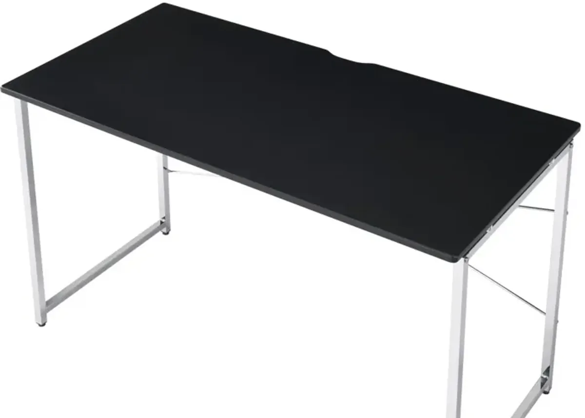 Tennis Writing Desk, Black & Chrome Finish 93195