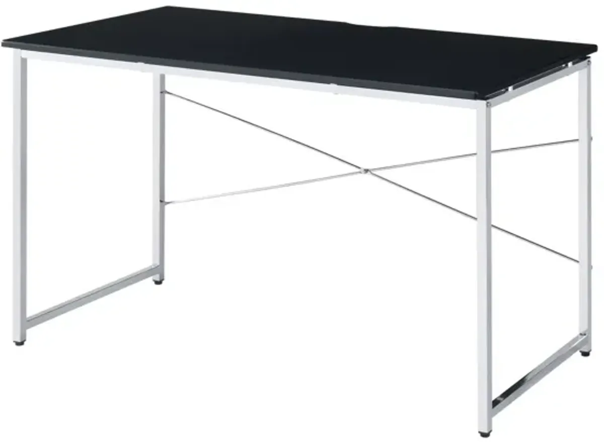 Tennis Writing Desk, Black & Chrome Finish 93195