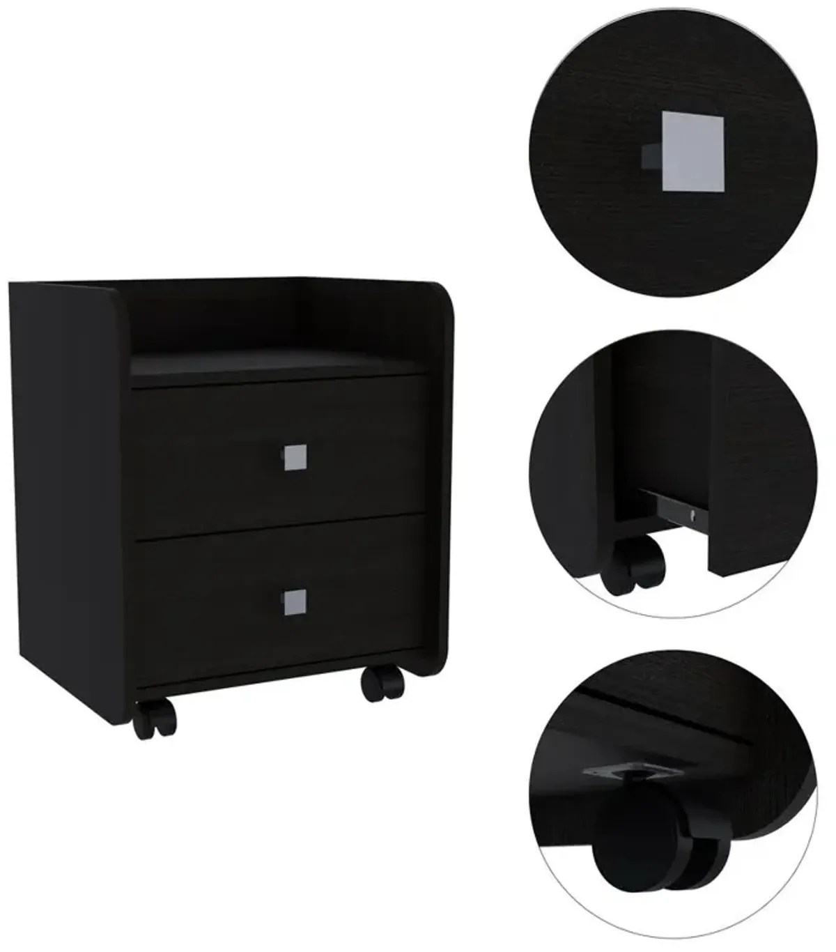 Marsella Nightstand-Black Wengue