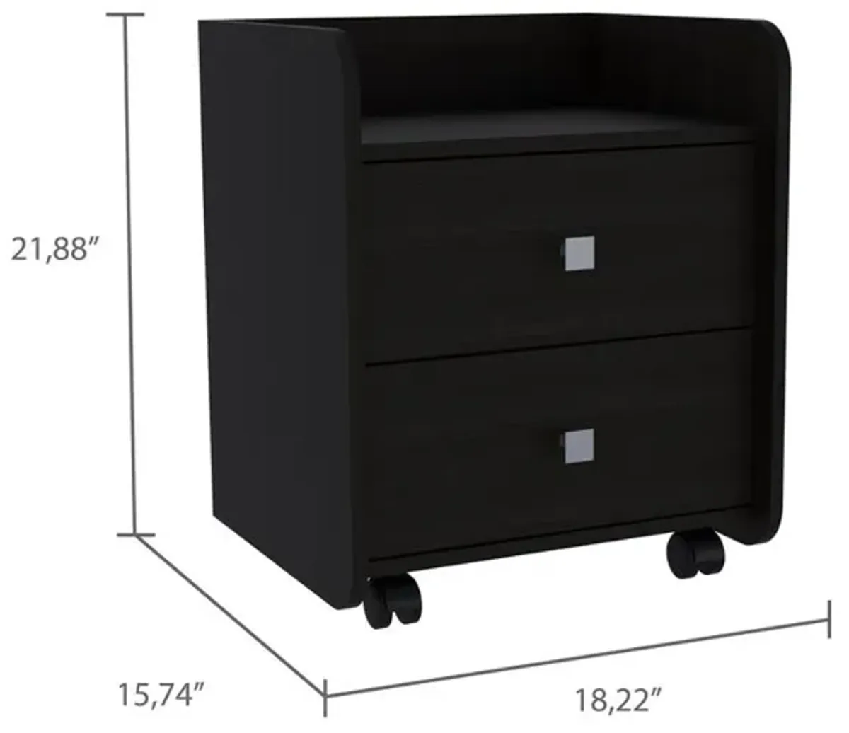 Marsella Nightstand-Black Wengue